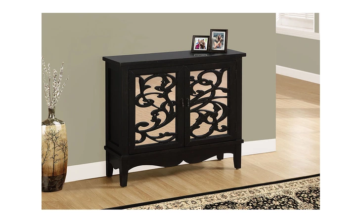 I3841  ACCENT CHEST - ANTIQUE BLACK MIRROR TRADITIONAL STYLE