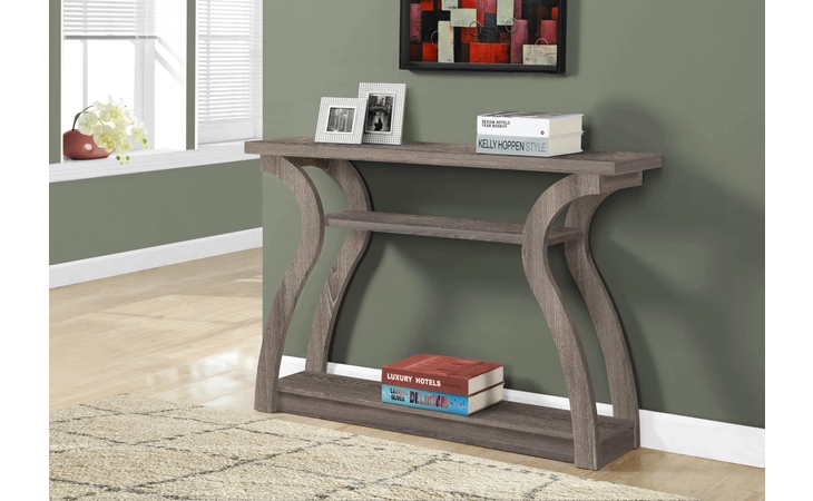I2446 ACCENT TABLE - 47 L - DARK TAUPE HALL CONSOLE MONARCH SPECIALTIES  I2446