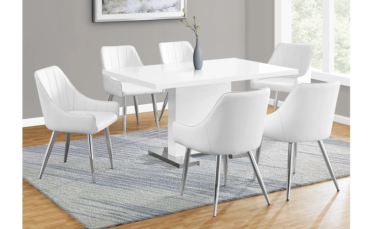I1090  DINING TABLE - 35 X 60  - HIGH GLOSSY WHITE
