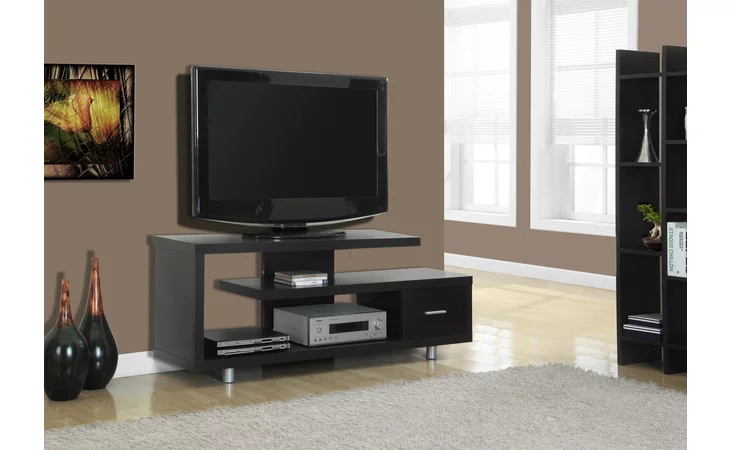 I2572 TV STAND - 60 L - ESPRESSO WITH 1 DRAWER MONARCH SPECIALTIES  I2572