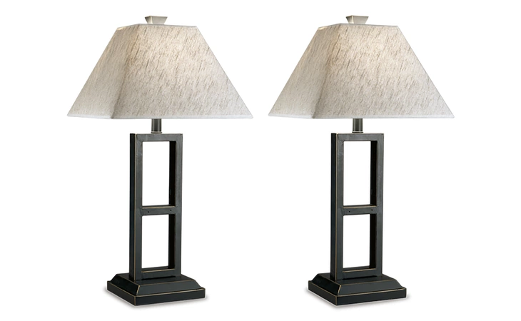 Deidra METAL TABLE LAMP (2/CN) ASHLEY Black L318924