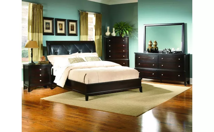 C7185A-QUO QUEEN PU K D HDBD ESPRESSO LIFESTYLE  C7185A-QUO