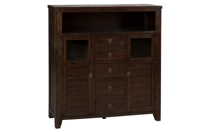 KONA GROVE COLLECTION CABINET W/5 DRAWERS AND 2 CABINET DOORS W/GLASS INSERTS- ASSEMBLED KONA GROVE COLLECTION JOFRAN  705-89