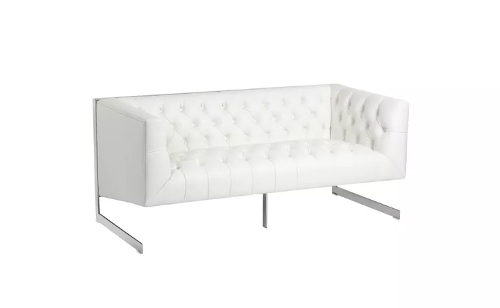 100617 VIPER VIPER 2 SEATER SOFA - STAINLESS STEEL - CANTINA WHITE (FORMERLY NOBILITY WHITE)