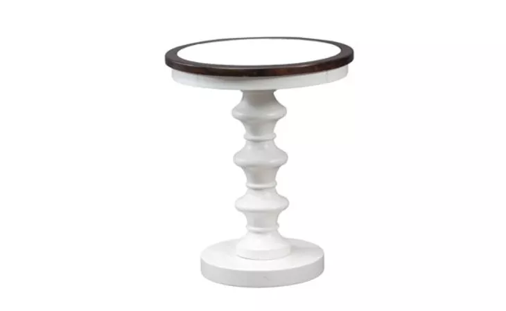 15A8168W  AXEL WHITE ACCENT TABLE