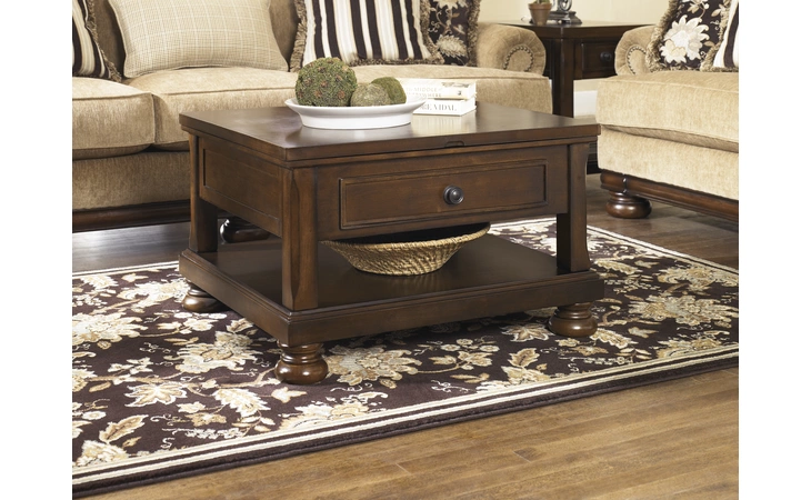 Porter LIFT TOP COFFEE TABLE ASHLEY Rustic Brown T697-0