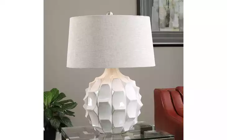 27052  GUERINA TABLE LAMP, WHITE