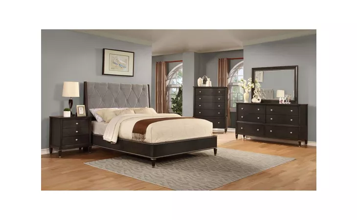 C8285A-GXO  KING KING HEADBOARD GREY - MUST BUY DRESSER