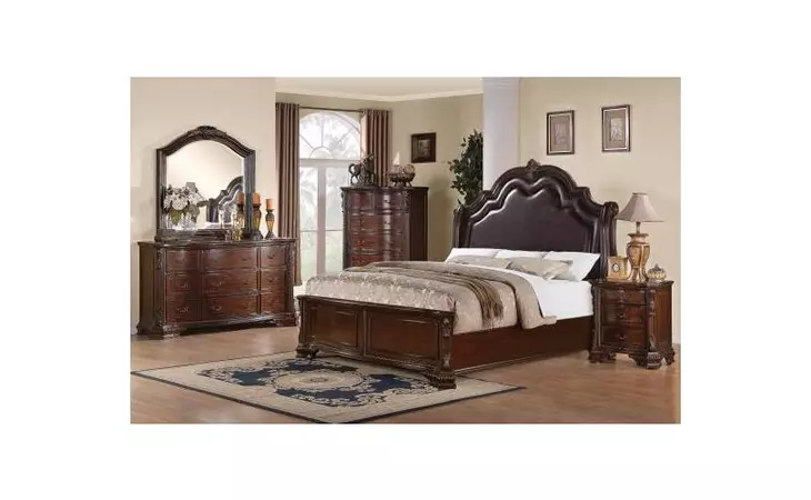 202260Q  MADDISON BROWN CHERRY QUEEN BED
