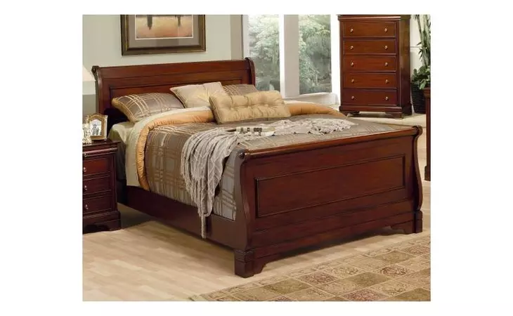 201481QB1  VERSAILLES TRADITIONAL QUEEN SLEIGH BED BOX ONE