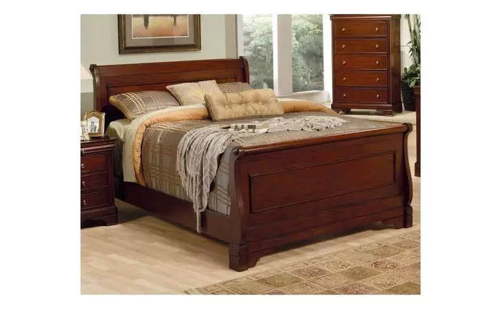 201481KE  EASTERN KING BED (DEEP MAHOGANY)