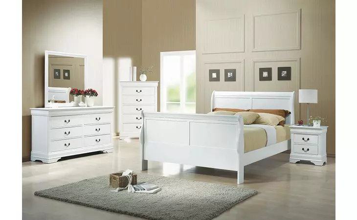 204691F  LOUIS PHILIPPE TRADITIONAL YOUTH WHITE FULL BED