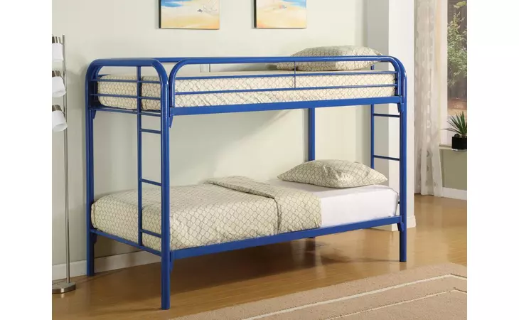 2256B  MORGAN TWIN-OVER-TWIN BLUE BUNK BED