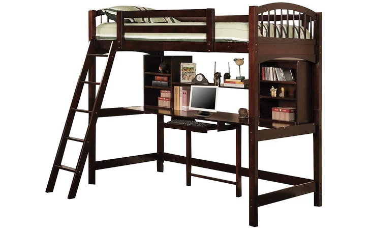 460063B1 TWIN WORKSTATION LOFT BED COASTER  460063B1