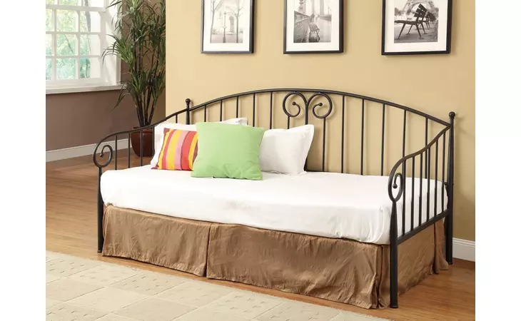 300099  TWIN METAL DAYBED BLACK