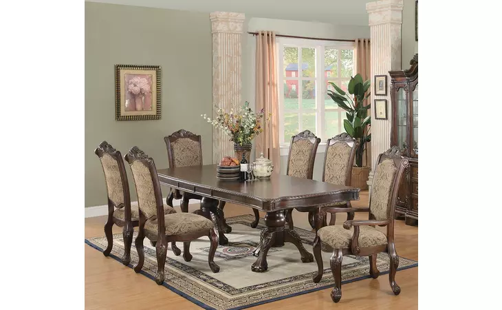 103112  ANDREA TRADITIONAL BROWN AND CHERRY SIDE CHAIR