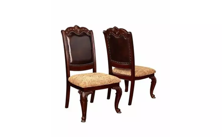 105382  SIDE CHAIR (PATTERN BROWN RED)
