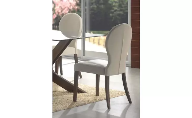 120362  SIDE CHAIR (CREAM NUT BROWN)