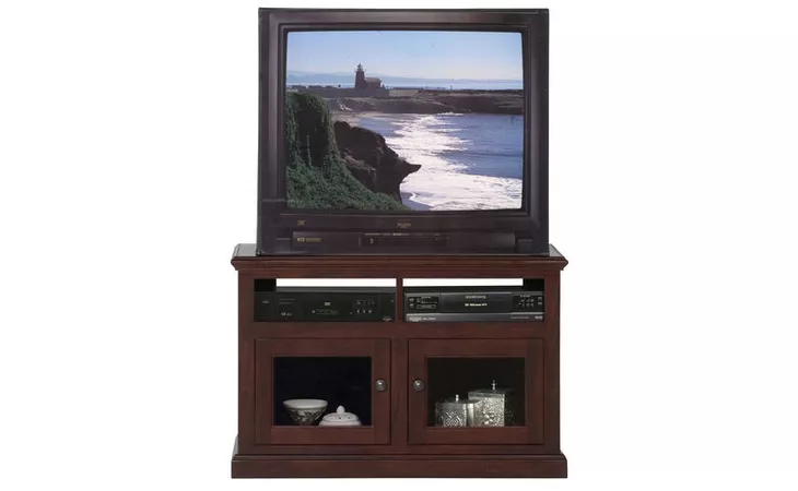 75550 41 ENTERTAINMENT CONSOLE, 2 BEAD BOARD DOORS OR 2 PLAIN GLASS DOORS, PLAIN BASE*GLASS*PL, WP*FINSISH*CC, CM, CO, CR, EC, GO, HG, IV, UN EAGLE  75550