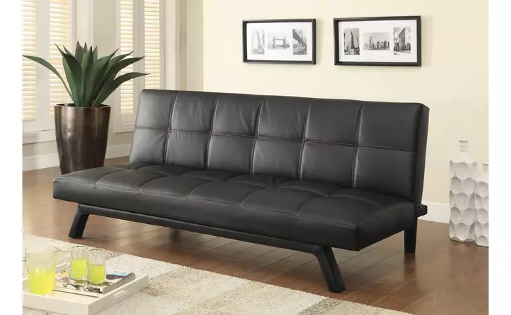 500765 CORRIE BISCUIT-TUFTED UPHOLSTERED SOFA BED BLACK COASTER  500765