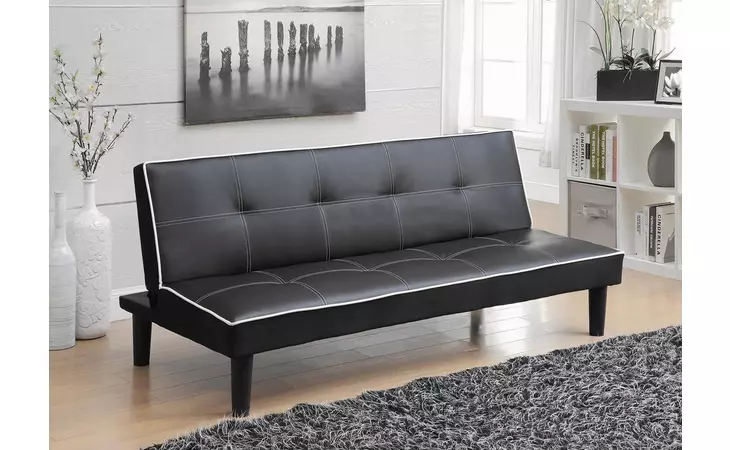 550044  KATRINA TUFTED UPHOLSTERED SOFA BED BLACK