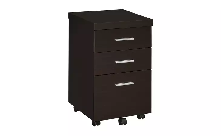 800903 SKYLAR CONTEMPORARY CAPPUCCINO THREE-DRAWER MOBILE FILE CABINET COASTER  800903