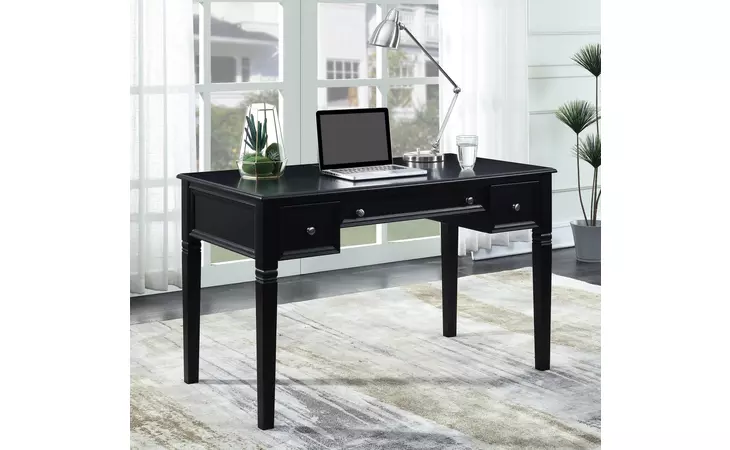 800913  CONSTANCE WRITING DESK WITH POWER OUTLET BLACK