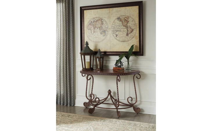 T382-4 Rafferty SOFA TABLE RAFFERTY DARK BROWN