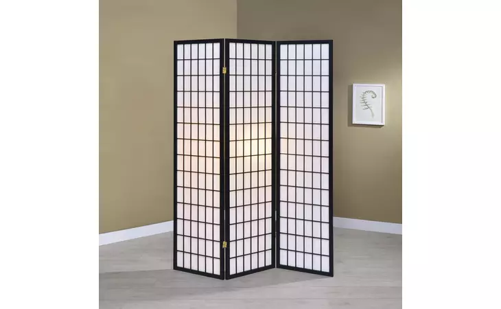 4622 3-PANEL FOLDING SCREEN BLACK AND WHITE COASTER  4622
