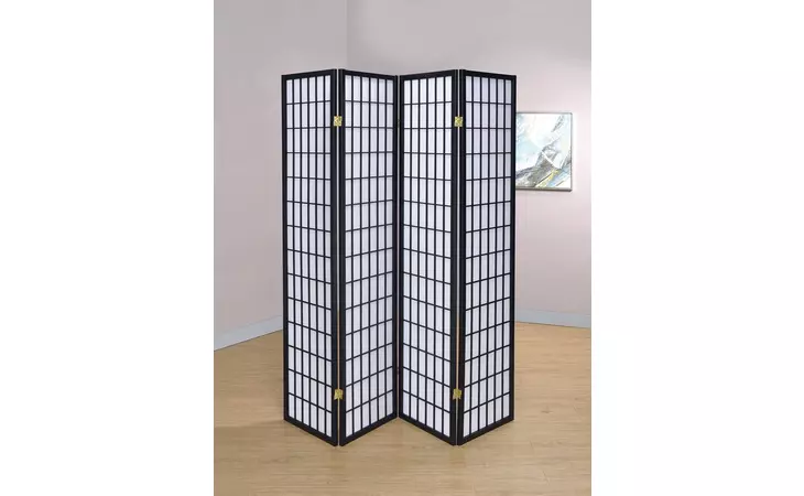 4624 4-PANEL FOLDING SCREEN BLACK AND WHITE COASTER  4624
