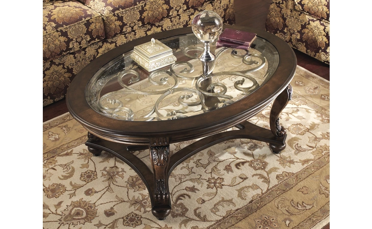 Norcastle OVAL COFFEE TABLE ASHLEY Dark Brown T499-0