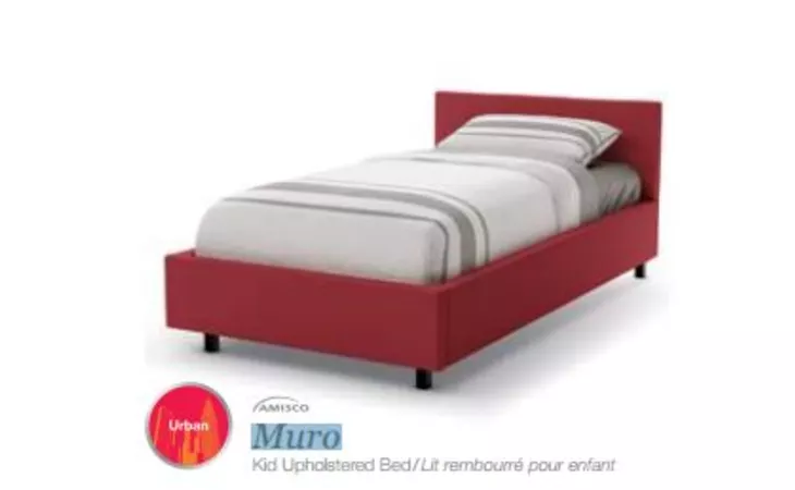 12809-39 Muro UPHOLSTERED BED WITH STORAGE DRAWER TWIN SIZE BED (WITH MATTRESS SUPPORT) MURO