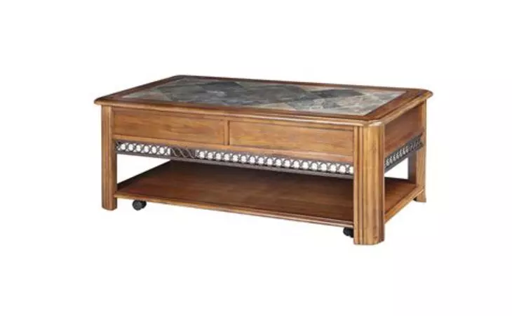 T1125-50  RECTANGULAR LIFT TOP COFFEE TABLE W/CASTERS T1125 - MADISON