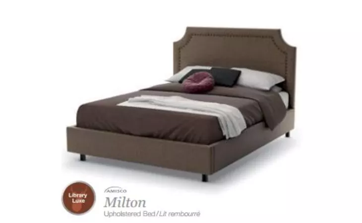 12813-60  MILTON UPHOLSTERED QUEEN BED W STORAGE DRAWER