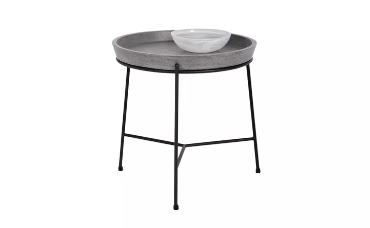101620 REMY REMY END TABLE - BLACK - GREY