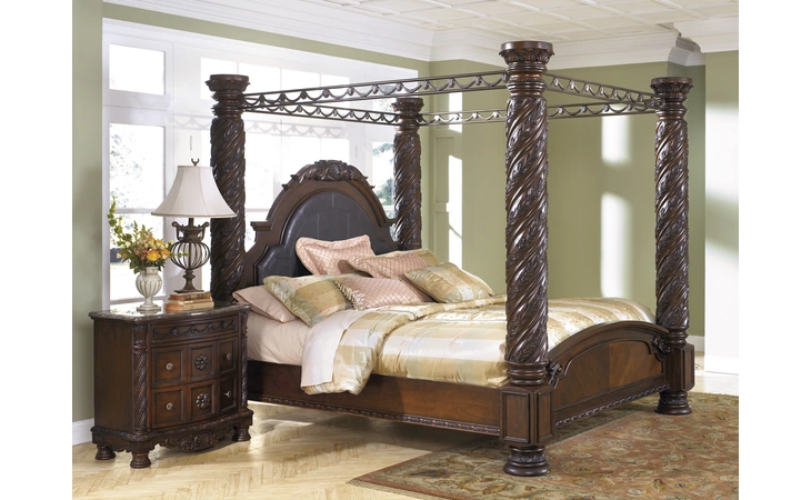 North Shore KING/CAL KING FOOTBOARD POSTS ASHLEY Dark Brown B553-151